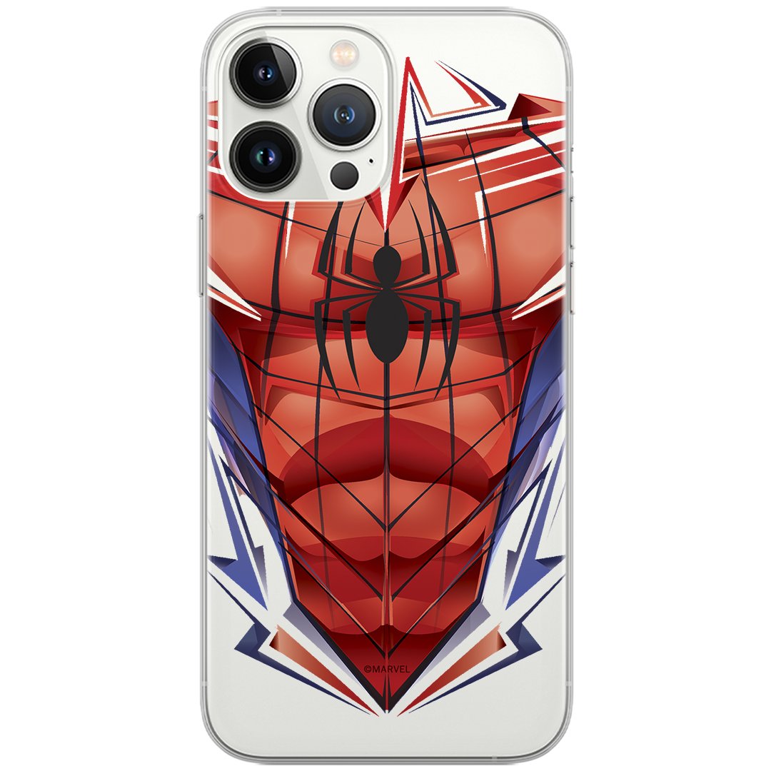Etui Marvel dedykowane do Samsung A41, wzór: Spider Man 005 Etui częściowo przeźroczyste, oryginalne i oficjalnie licencjonowane