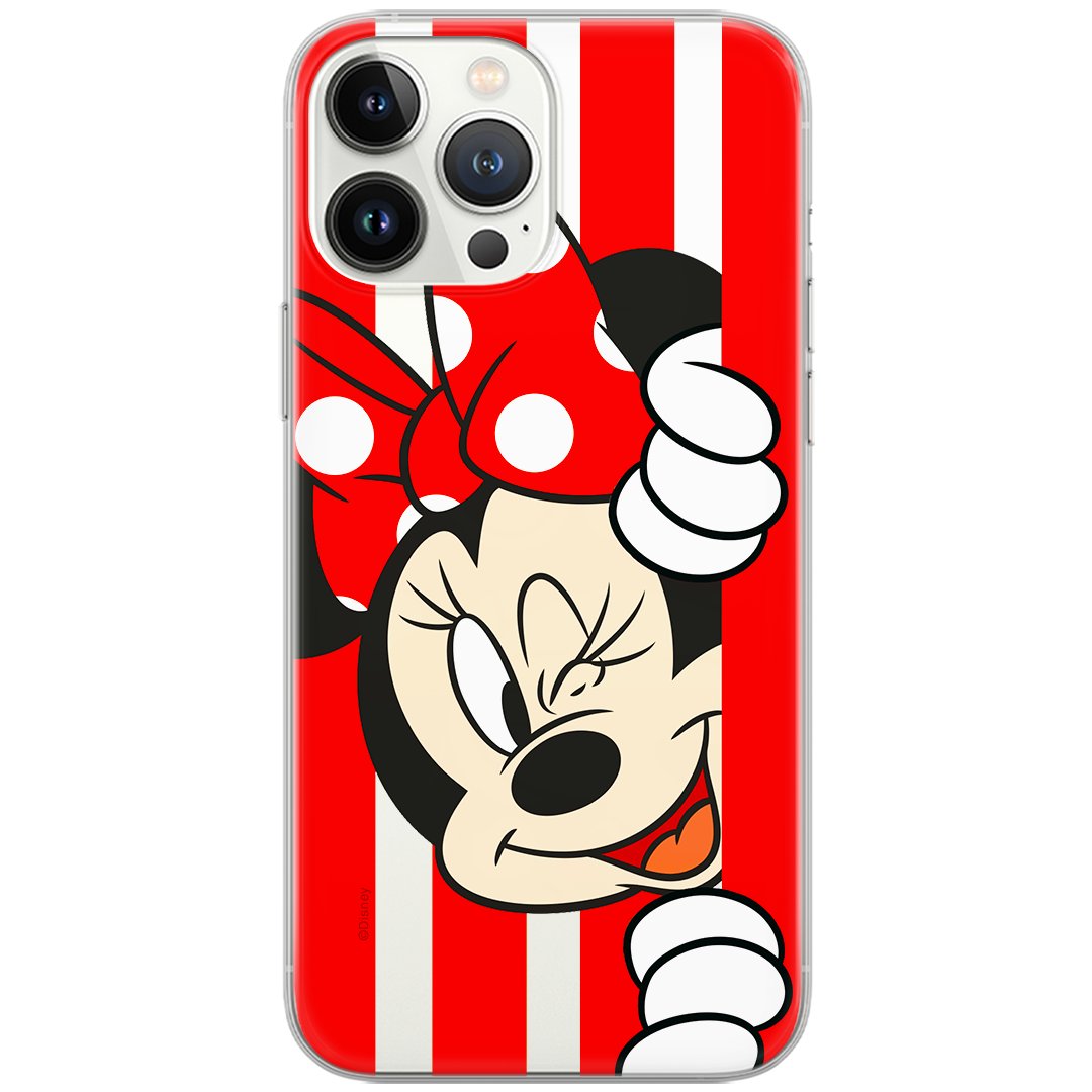 Etui Disney dedykowane do Samsung A42 5G, wzór: Minnie 059 Etui częściowo przeźroczyste, oryginalne i oficjalnie licencjonowane