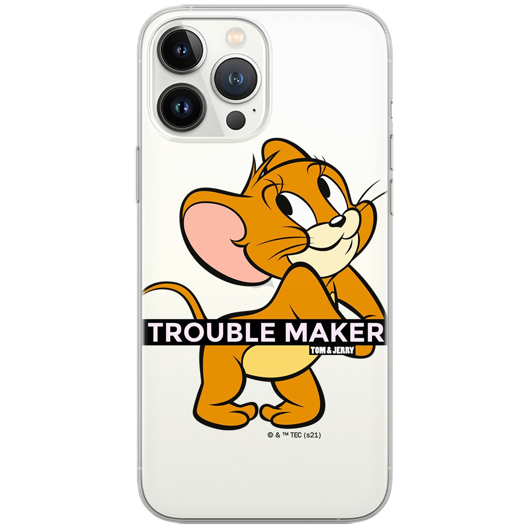 Etui Tom and Jerry dedykowane do OPPO A92/ A72/ A52, wzór: Tom i Jerry 012 Etui częściowo przeźroczyste, oryginalne i oficjalnie  / Tom and Jerry