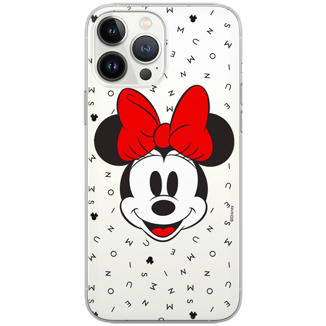 Etui Disney dedykowane do Samsung M21 / M30S, wzór: Minnie 056 Etui częściowo przeźroczyste, oryginalne i oficjalnie licencjonowane