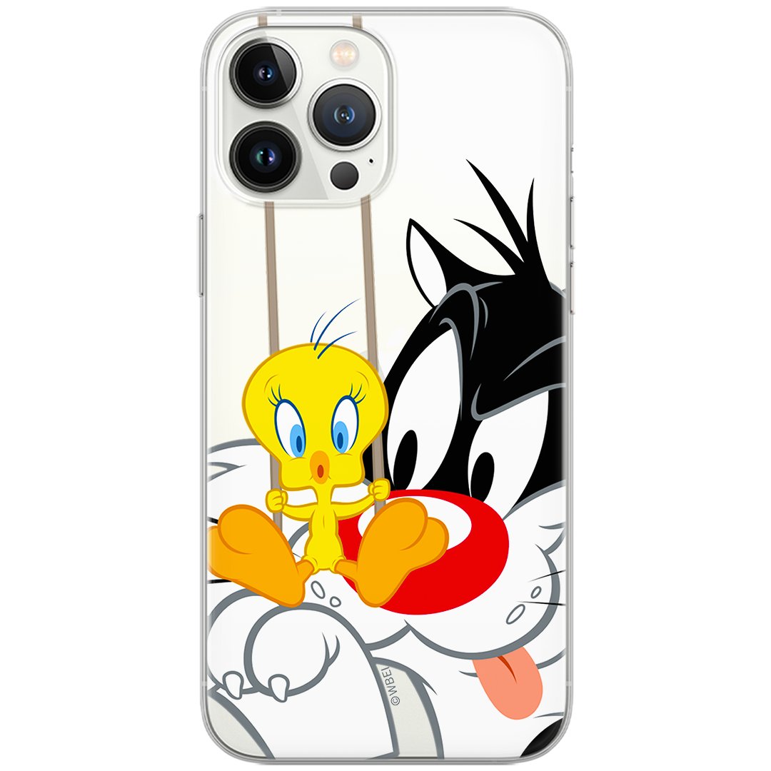 Etui Looney Tunes dedykowane do Xiaomi MI 11 LITE 4G / MI 11 LITE 5G / 11 LITE 5G NE, wzór: Sylwester i Tweety 002 Etui częściowo przeźroczyste, ory..