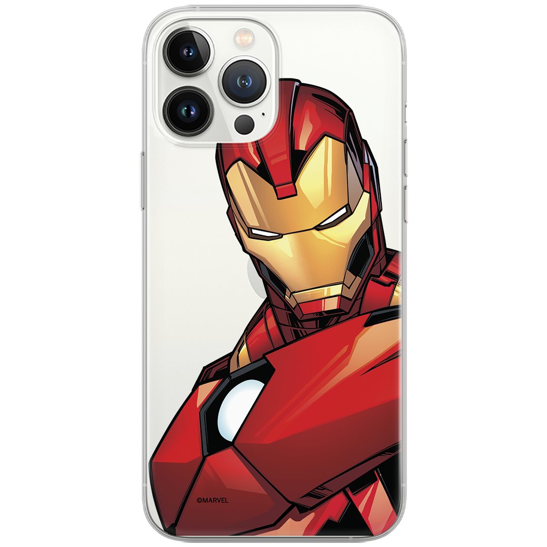 Etui Marvel dedykowane do Xiaomi MI 11 LITE 4G / MI 11 LITE 5G / 11 LITE 5G NE, wzór: Iron Man 005 Etui częściowo przeźroczyste, oryginalne i oficja..