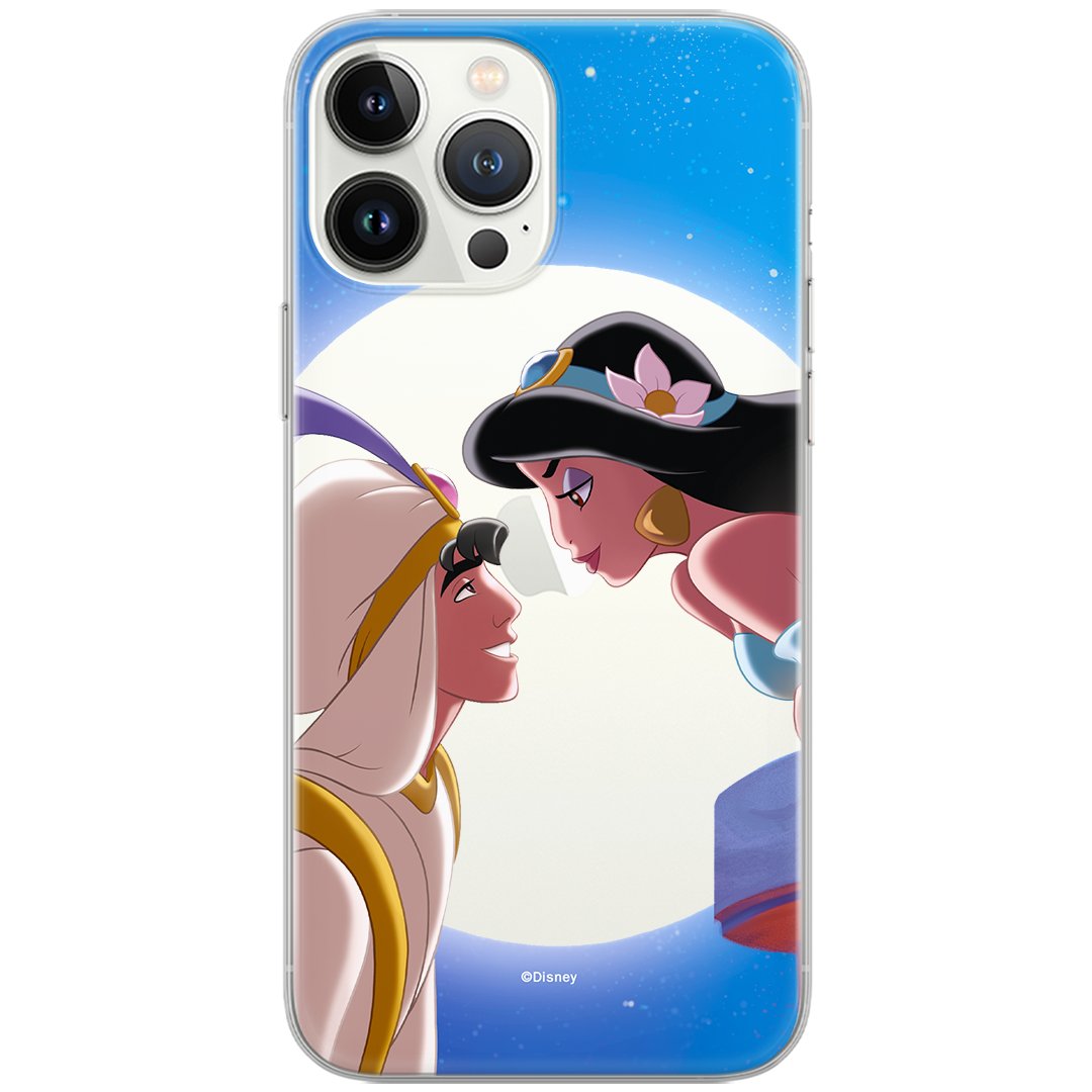 Etui Disney dedykowane do Xiaomi MI NOTE 10 Lite, wzór: Jasmine i Aladyn 001 Etui częściowo przeźroczyste, oryginalne i oficjalnie licencjonowane