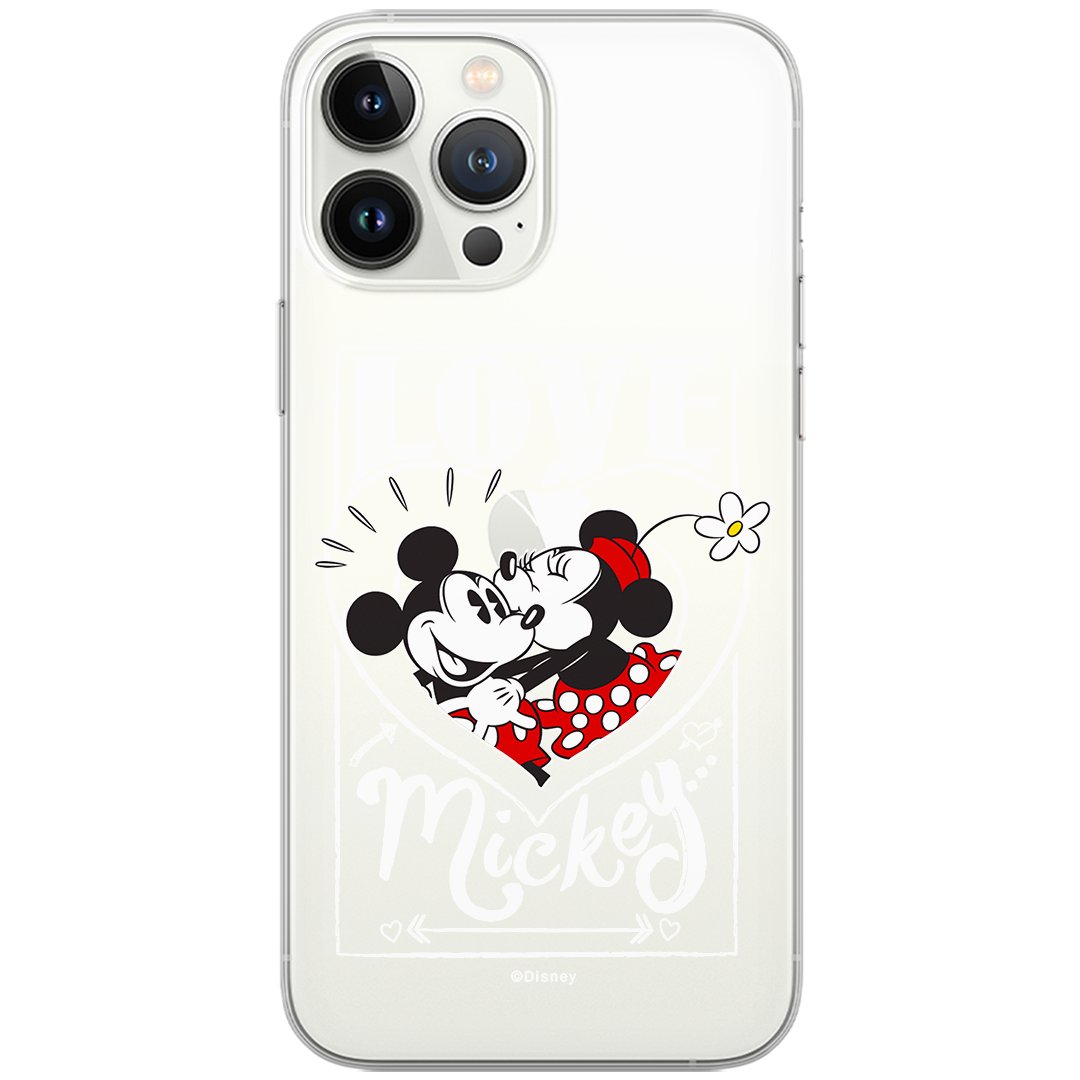 Etui Disney dedykowane do Huawei P30, wzór: Mickey i Minnie 002 Etui częściowo przeźroczyste, oryginalne i oficjalnie licencjonowane