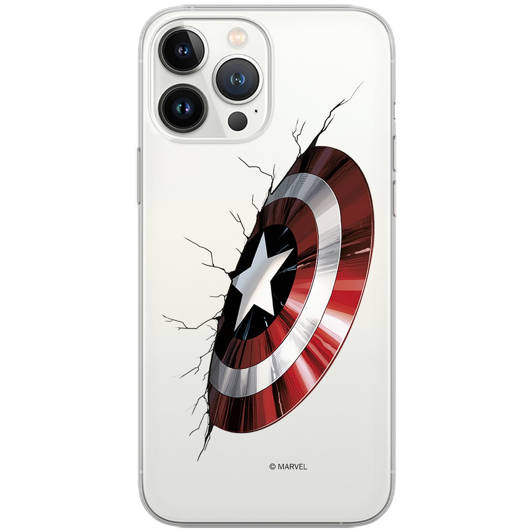 Etui Marvel dedykowane do Huawei P30, wzór: Kapitan Ameryka 023 Etui częściowo przeźroczyste, oryginalne i oficjalnie licencjonowane