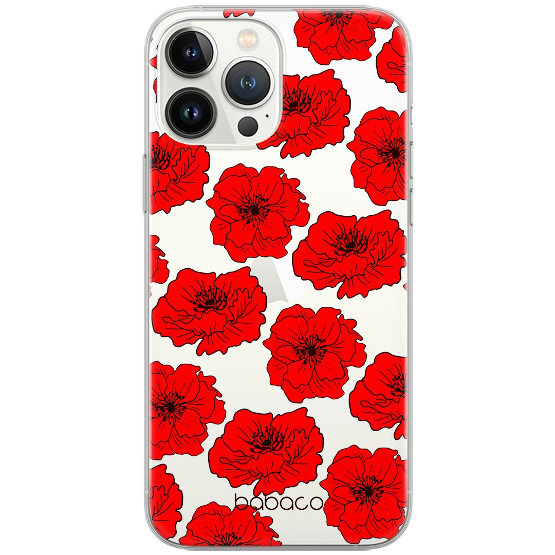 Etui Babaco dedykowane do Huawei P30, wzór: Kwiaty 018 Etui częściowo przeźroczyste, oryginalne i oficjalnie licencjonowane