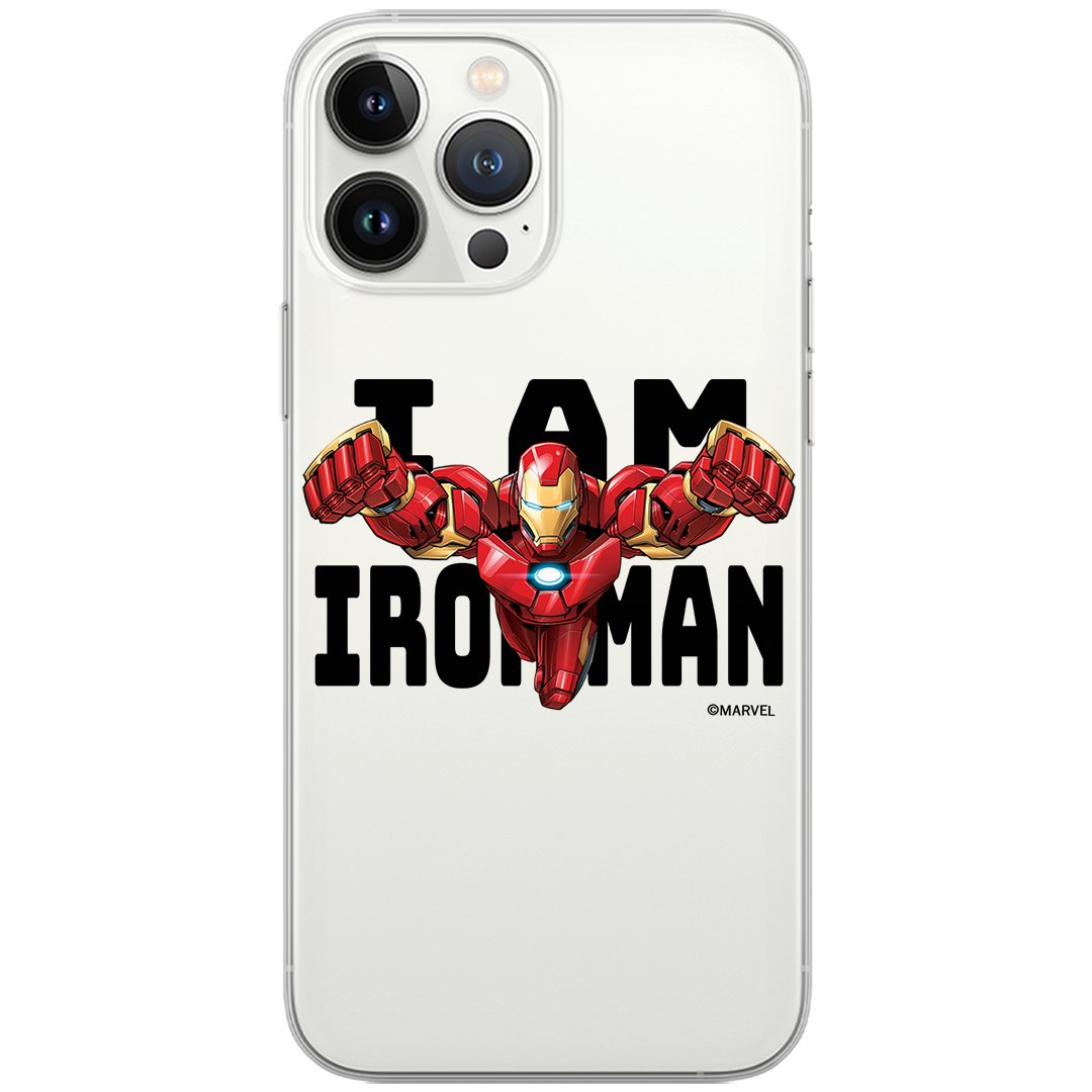 Etui Marvel dedykowane do Huawei P30, wzór: Iron Man 028 Etui częściowo przeźroczyste, oryginalne i oficjalnie licencjonowane