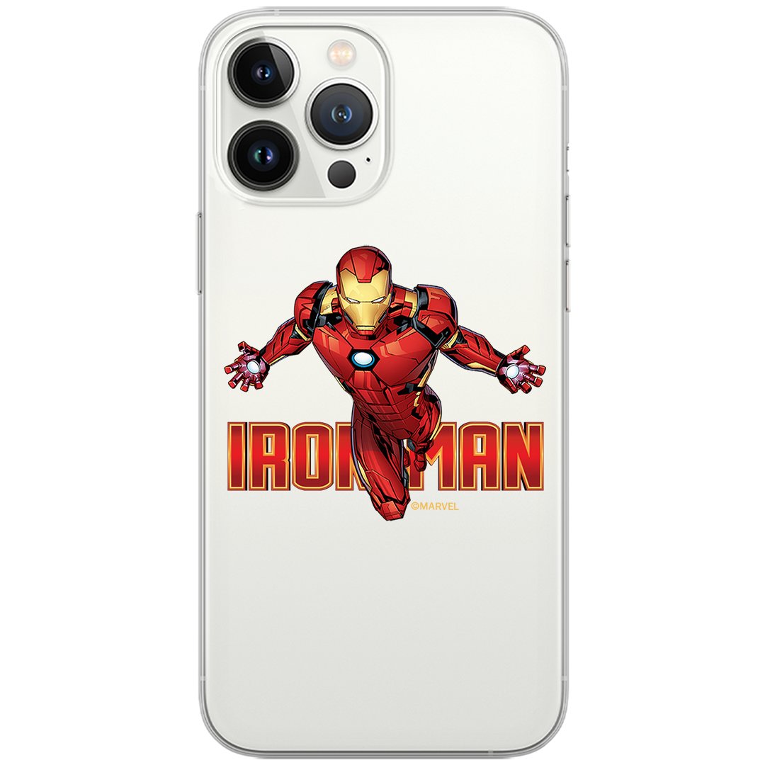 Etui Marvel dedykowane do Huawei P30, wzór: Iron Man 030 Etui częściowo przeźroczyste, oryginalne i oficjalnie licencjonowane