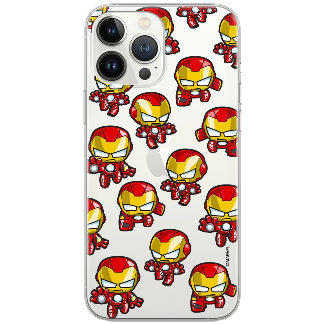 Etui Marvel dedykowane do Huawei P30, wzór: Iron Man 031 Etui częściowo przeźroczyste, oryginalne i oficjalnie licencjonowane