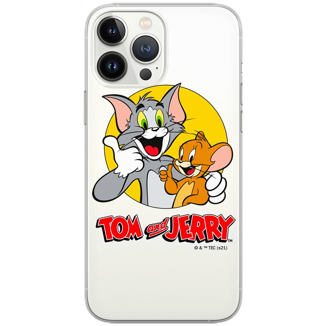 Etui Tom and Jerry dedykowane do Huawei P30, wzór: Tom i Jerry 013 Etui częściowo przeźroczyste, oryginalne i oficjalnie  / Tom and Jerry