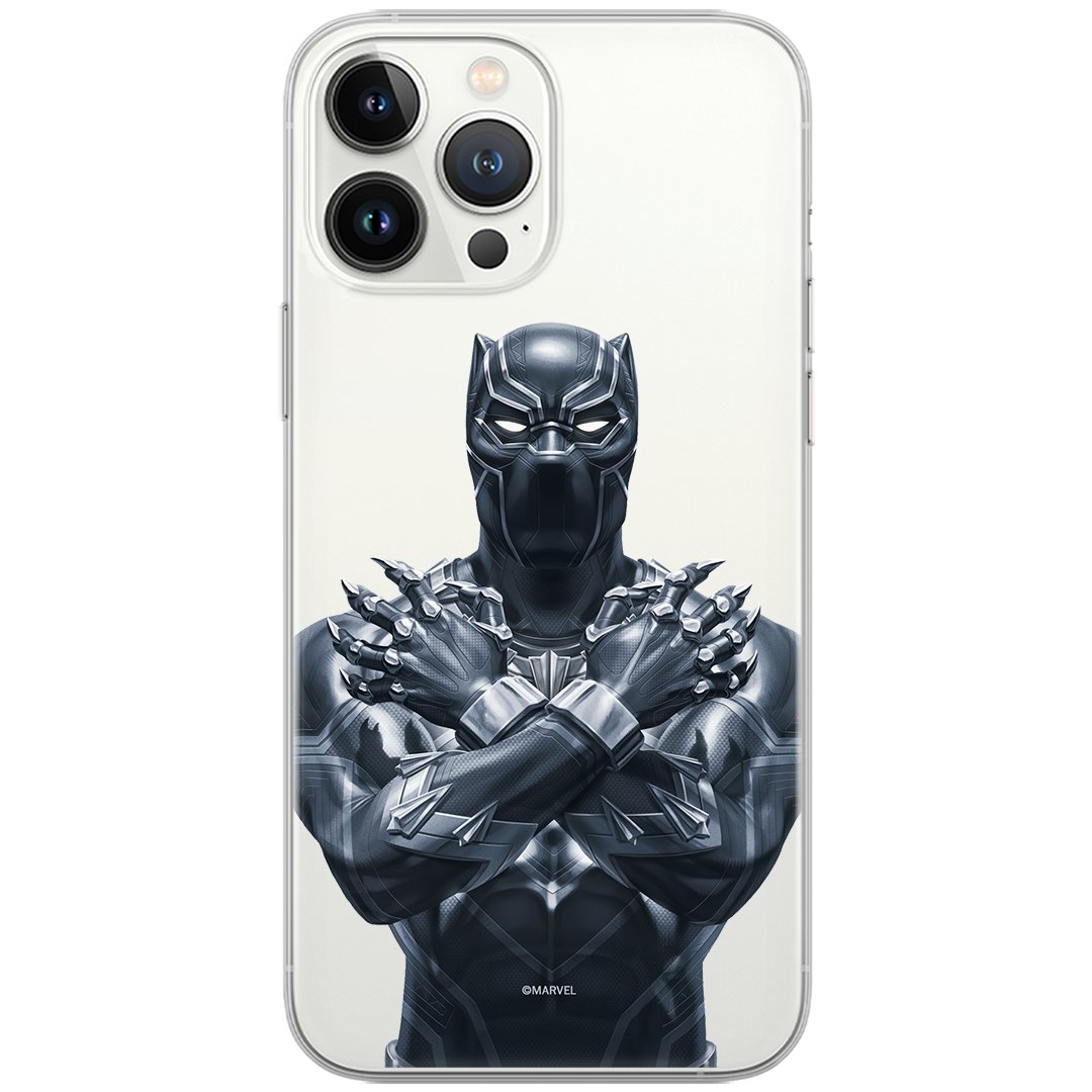 Etui Marvel dedykowane do Xiaomi REDMI 10 / REDMI NOTE 11 4G, wzór: Czarna Pantera 012 Etui częściowo przeźroczyste, oryginalne i oficjalnie licencj..
