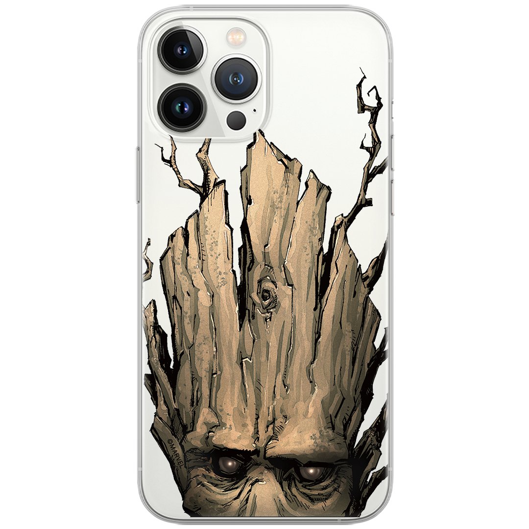 Etui Marvel dedykowane do Xiaomi REDMI 9A, wzór: Groot 002 Etui częściowo przeźroczyste, oryginalne i oficjalnie licencjonowane