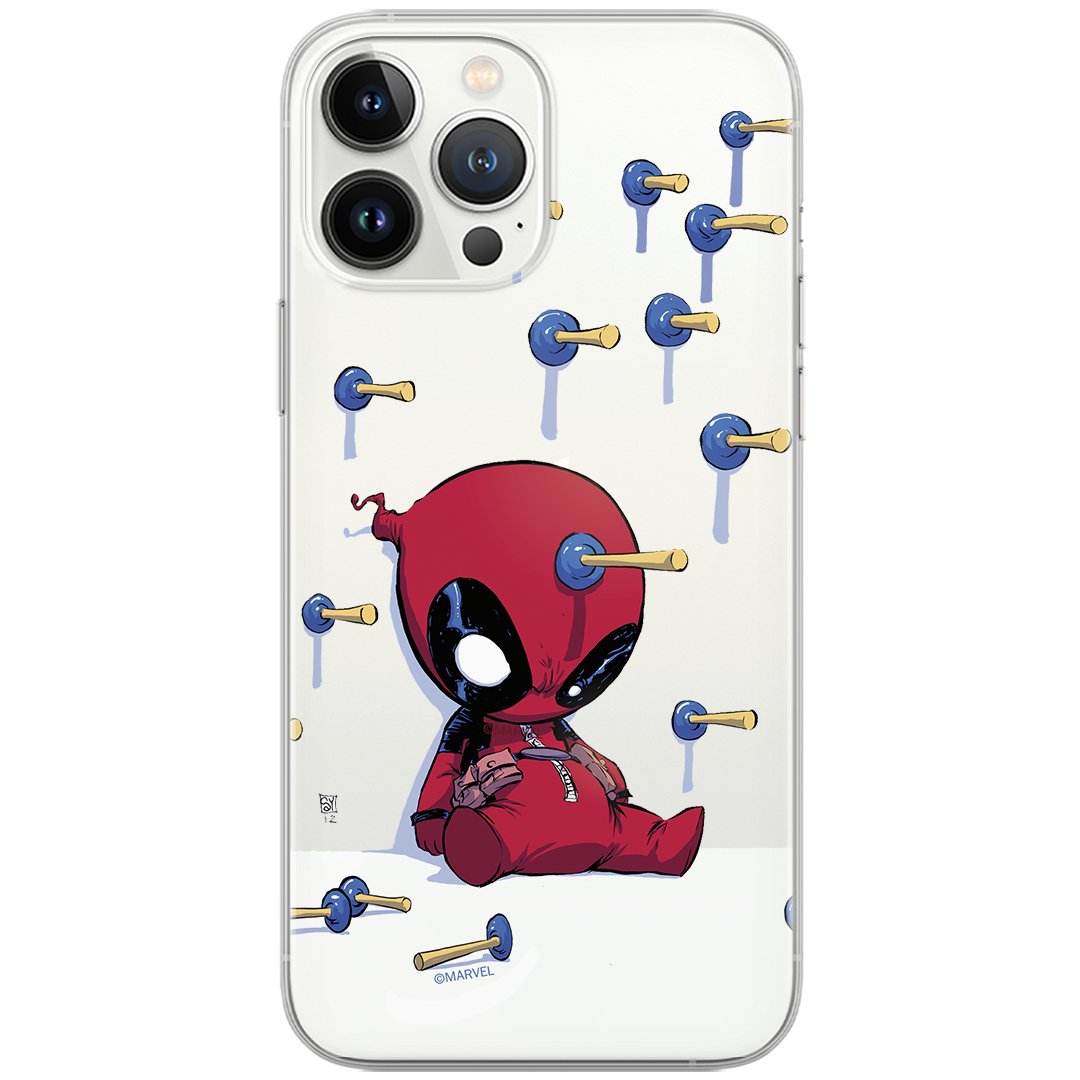 Etui Marvel dedykowane do Xiaomi REDMI 9A, wzór: Deadpool 005 Etui częściowo przeźroczyste, oryginalne i oficjalnie licencjonowane