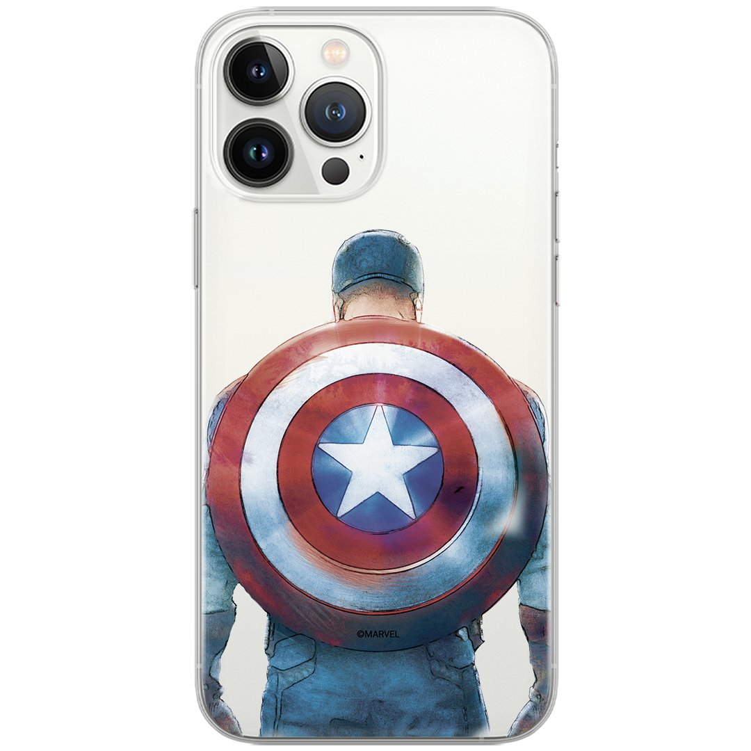 Etui Marvel dedykowane do Xiaomi REDMI 9A, wzór: Kapitan Ameryka 002 Etui częściowo przeźroczyste, oryginalne i oficjalnie licencjonowane