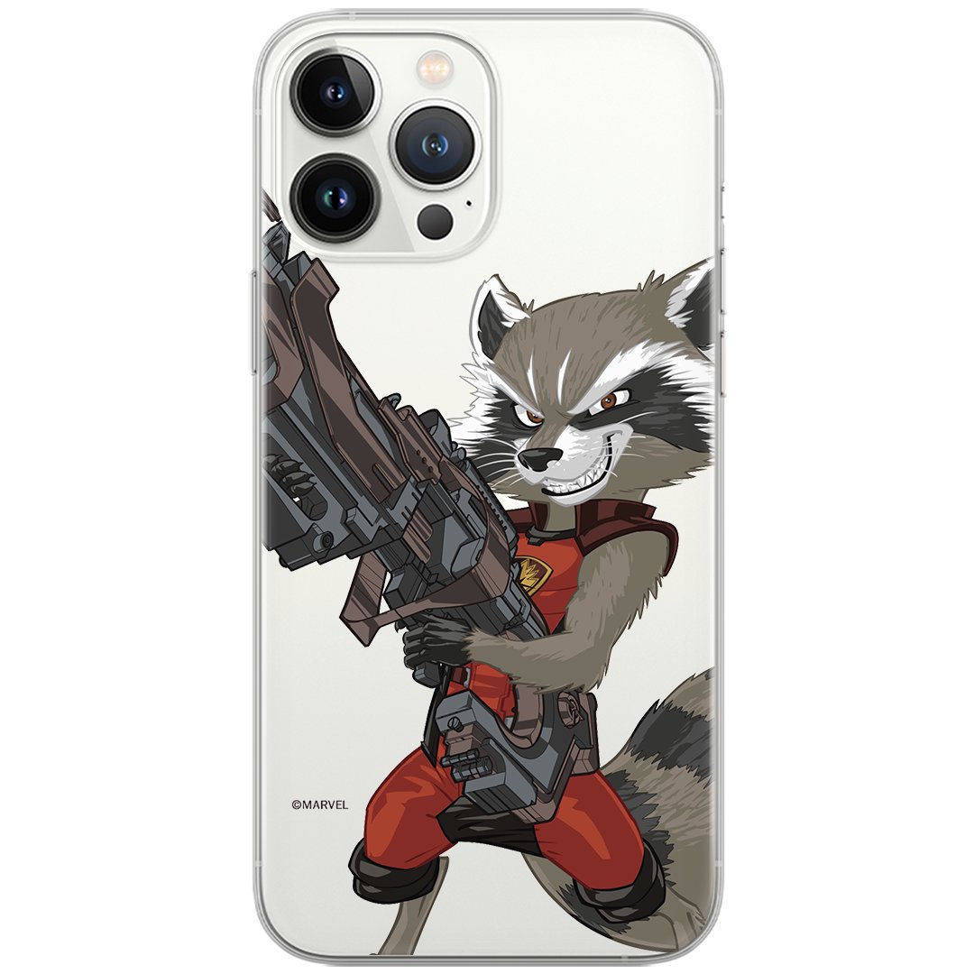 Etui Marvel dedykowane do Xiaomi REDMI 9T/ POCO M3, wzór: Rocket 008 Etui częściowo przeźroczyste, oryginalne i oficjalnie licencjonowane