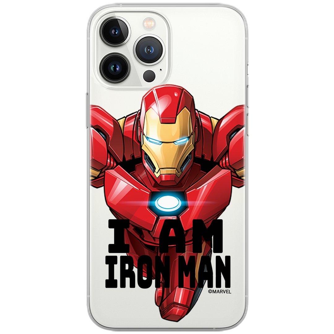 Etui Marvel dedykowane do Xiaomi REDMI 9T/ POCO M3, wzór: Iron Man 029 Etui częściowo przeźroczyste, oryginalne i oficjalnie licencjonowane