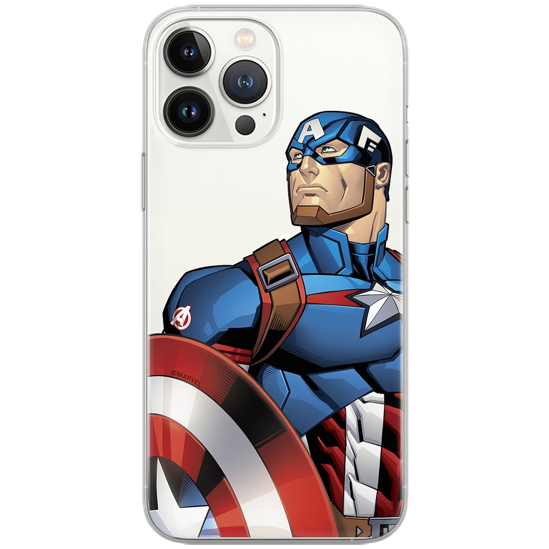 Etui Marvel dedykowane do Xiaomi REDMI NOTE 10 PRO, wzór: Kapitan Ameryka 011 Etui częściowo przeźroczyste, oryginalne i oficjalnie licencjonowane