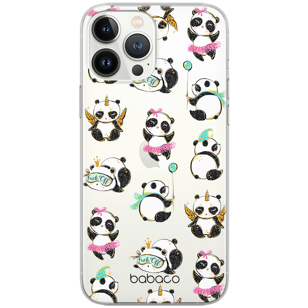 Etui Babaco dedykowane do Xiaomi REDMI NOTE 10/ 10S, wzór: Panda 008 Etui częściowo przeźroczyste, oryginalne i oficjalnie licencjonowane