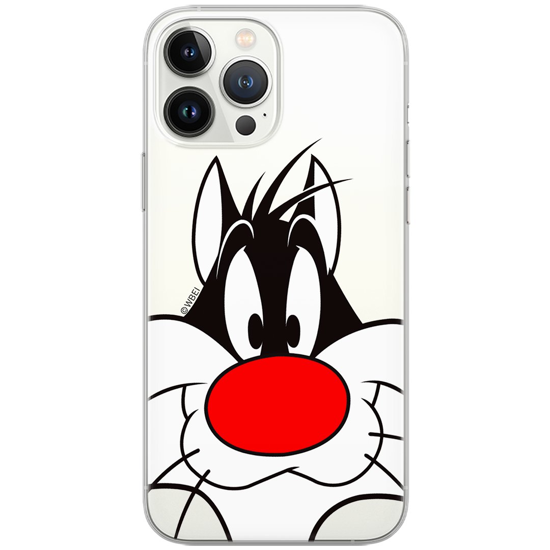 Etui Looney Tunes dedykowane do Xiaomi REDMI NOTE 8, wzór: Sylwester 001 Etui częściowo przeźroczyste, oryginalne i oficjalnie / Looney Tunes