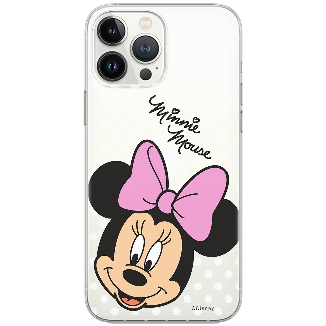 Etui Disney dedykowane do Xiaomi REDMI NOTE 9, wzór: Minnie 008 Etui częściowo przeźroczyste, oryginalne i oficjalnie licencjonowane