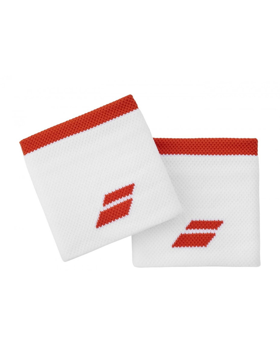 Babolat Logo Wristband (2 szt.) - white/fiesta red 5UA1261-1043