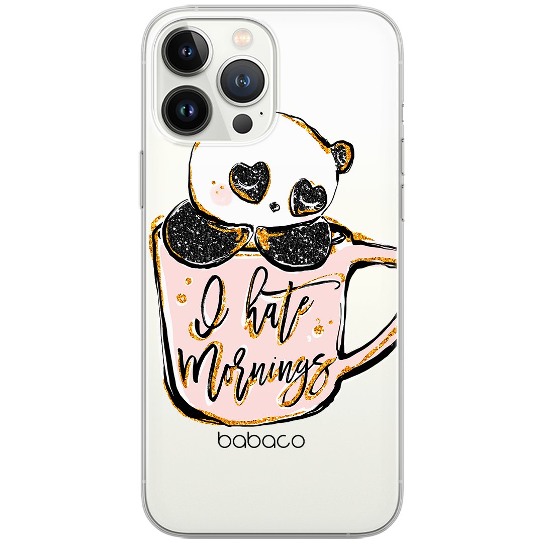 Etui Babaco dedykowane do Xiaomi REDMI NOTE 9 PRO/ 9S, wzór: Panda 005 Etui częściowo przeźroczyste, oryginalne i oficjalnie licencjonowane