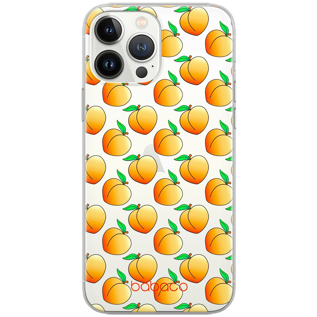 Etui Babaco dedykowane do Iphone XS Max, wzór: Brzoskwinki 001 Etui częściowo przeźroczyste, oryginalne i oficjalnie licencjonowane