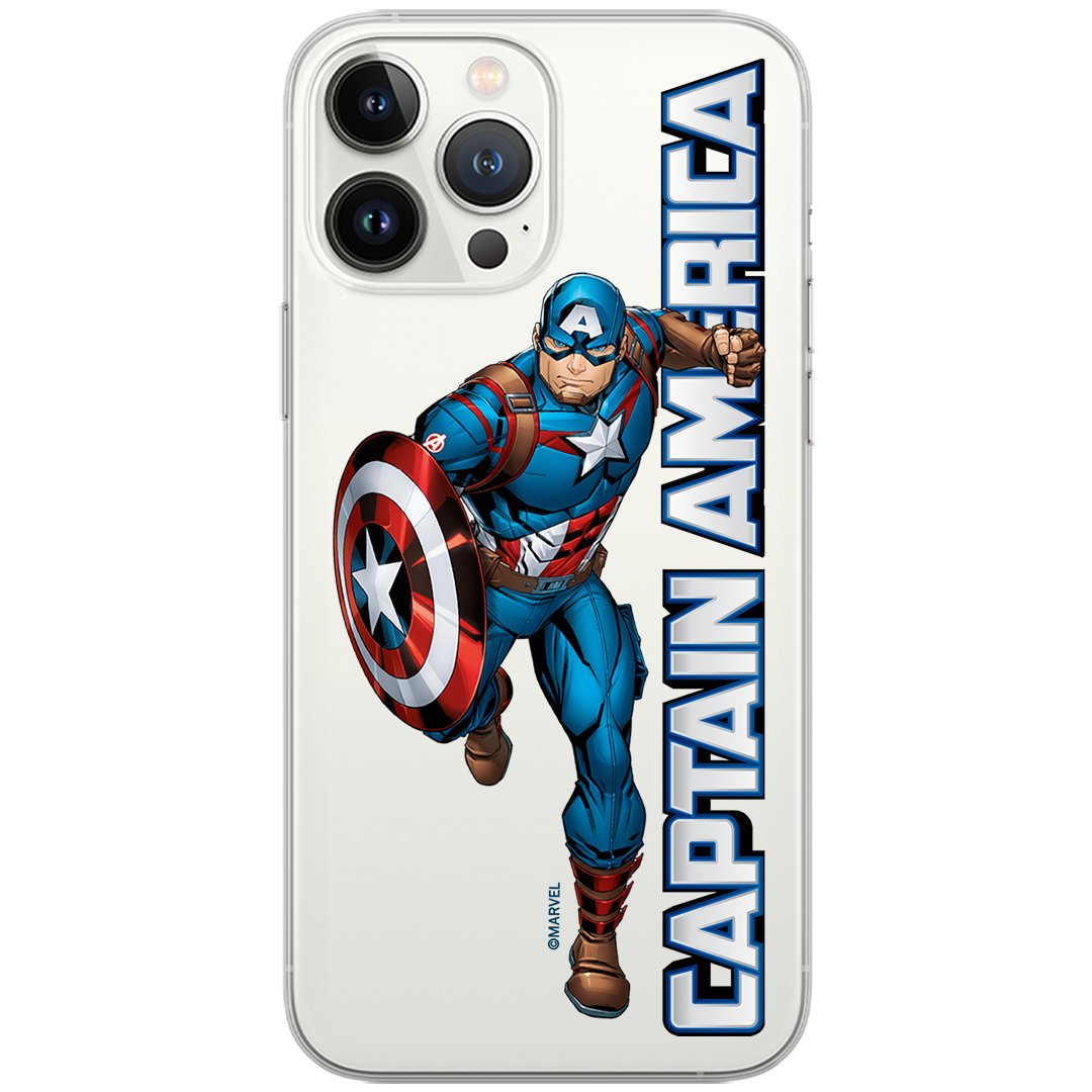 Etui Marvel dedykowane do Iphone XS Max, wzór: Kapitan Ameryka 030 Etui częściowo przeźroczyste, oryginalne i oficjalnie licencjonowane