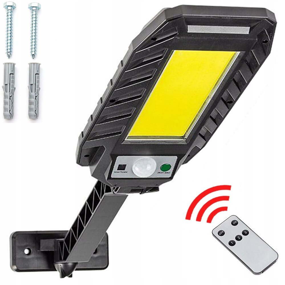 Lampa Solarna Uliczna 120Led Cob Czujnik Zmierzchu