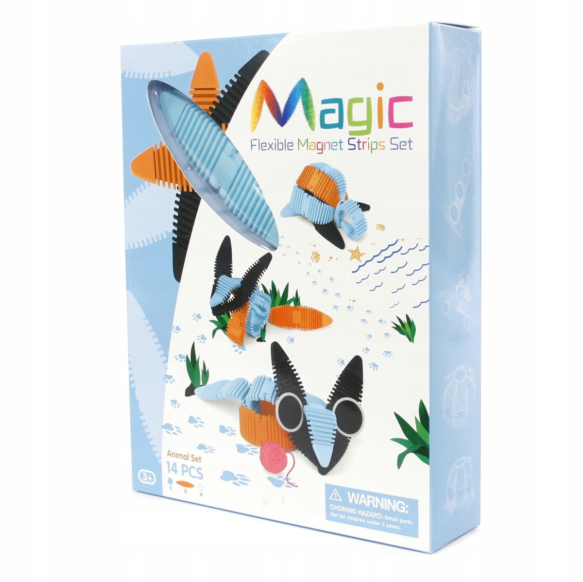 Gumowe Klocki Magnetyczne 3d Układanka 14el.