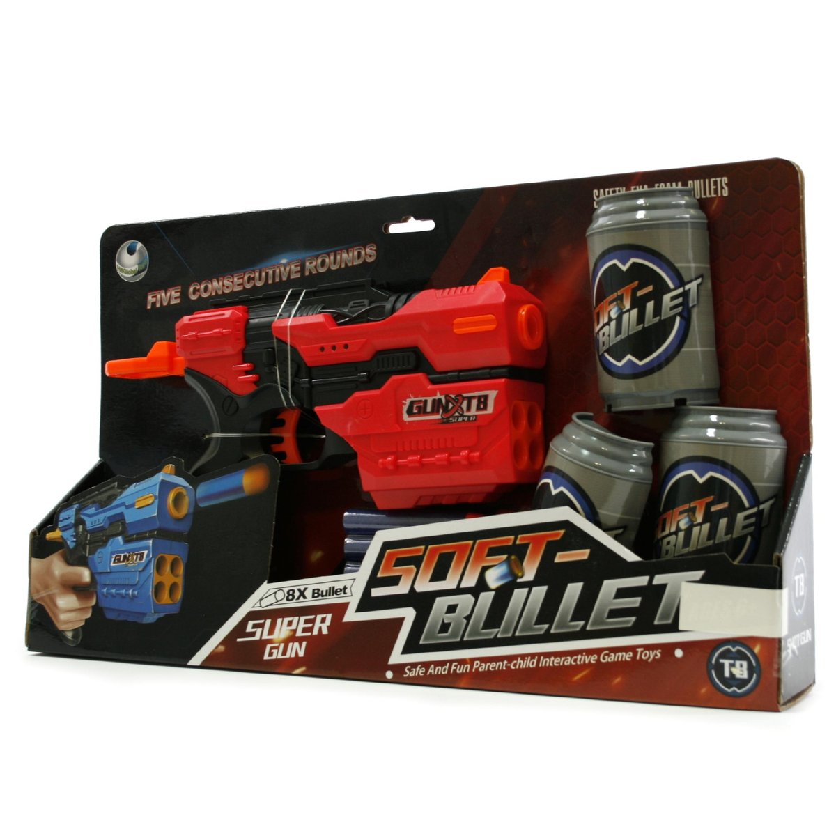 Pistolet Soft Bullet Karabin + 8 Strzałek Do Nerf