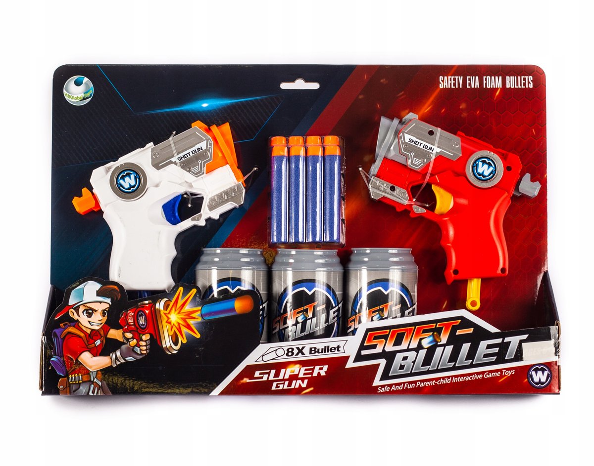 Mini Pistolet Na Strzałki + 12 Strzałek Do Nerf