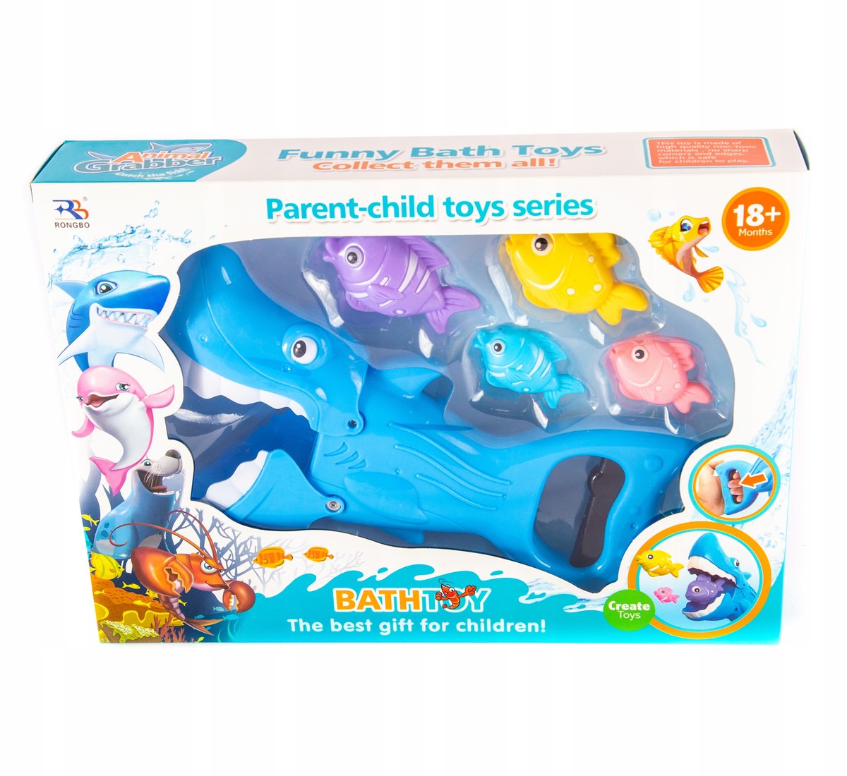 Zabawka Do Kąpieli Rekin Łapka Łowienie Rybek