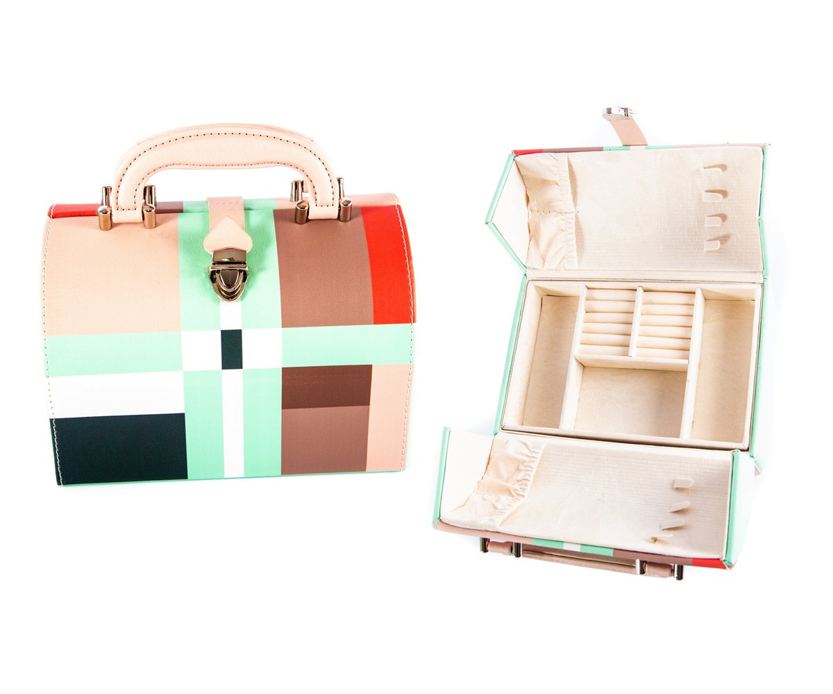 Kuferek W Kratę Organizer Biżuteria, Różne Kolory