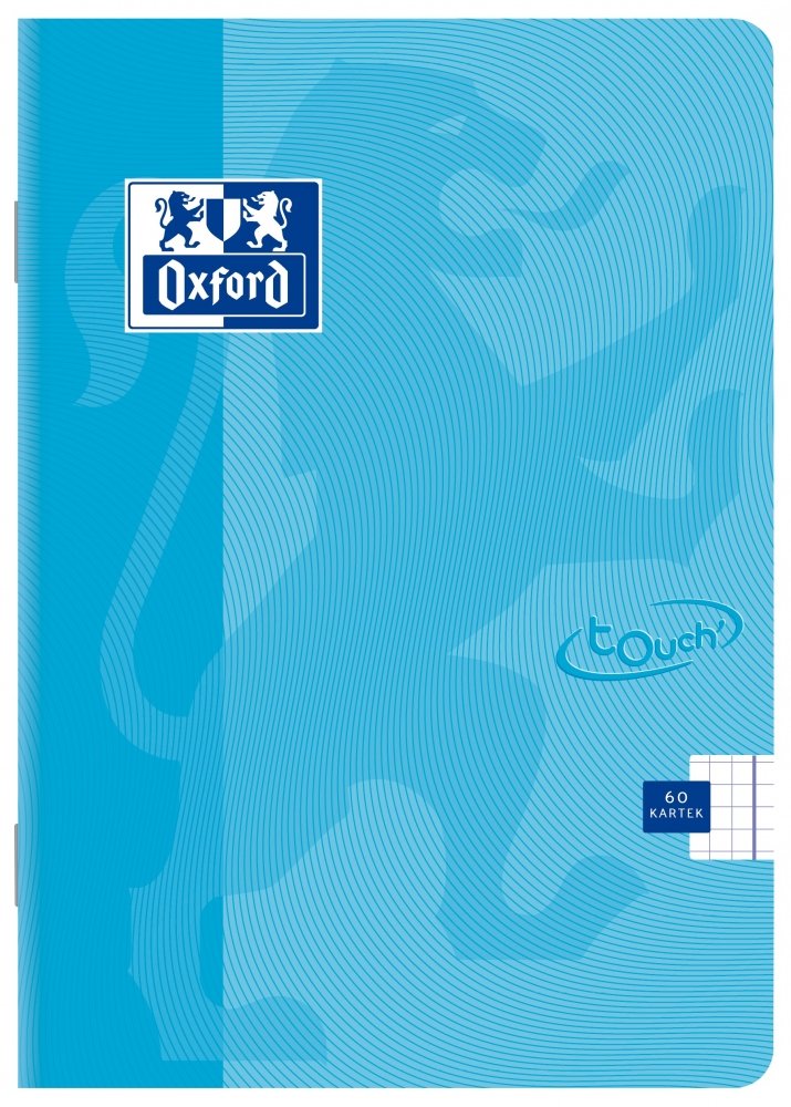 Oxford Zeszyt TOUCH PASTEL A5 60k 90g kratka z marginesem niebieski 400151678 400151678