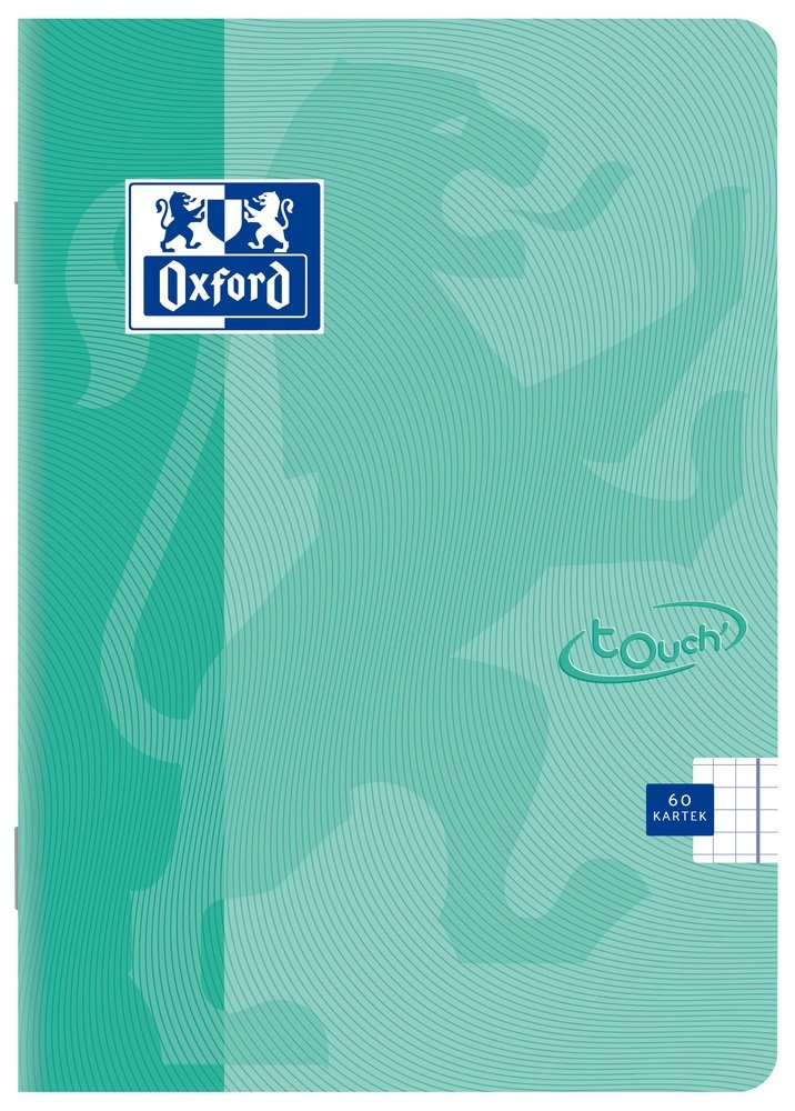 Oxford Zeszyt TOUCH PASTEL A5 60k 90g kratka z marginesem turkusowy 400151679 400151679