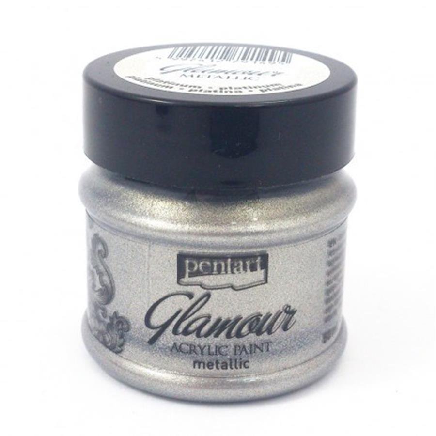 Pentart Farby akrylowe Metalic Platyna 50ml 29394