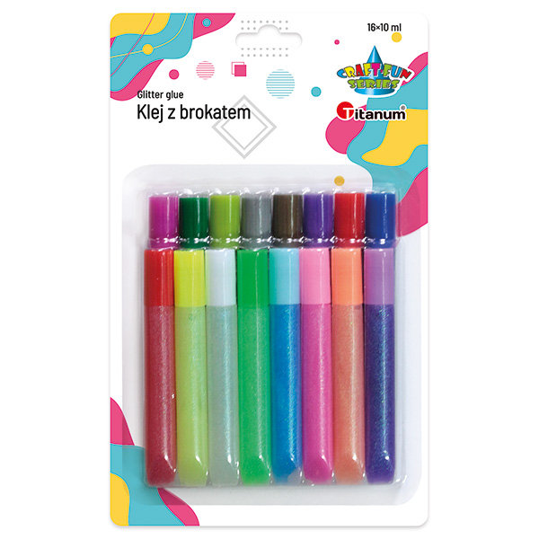 Titanum Klej z brokatem 16 kolorów