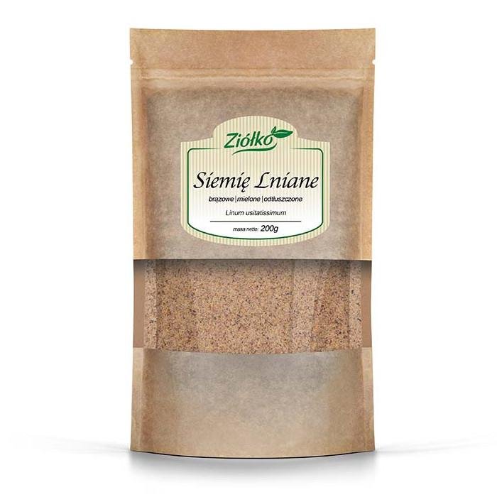 ZIÓŁKO Ziółko Siemię Lniane brązowe mielone 200 g ZI289