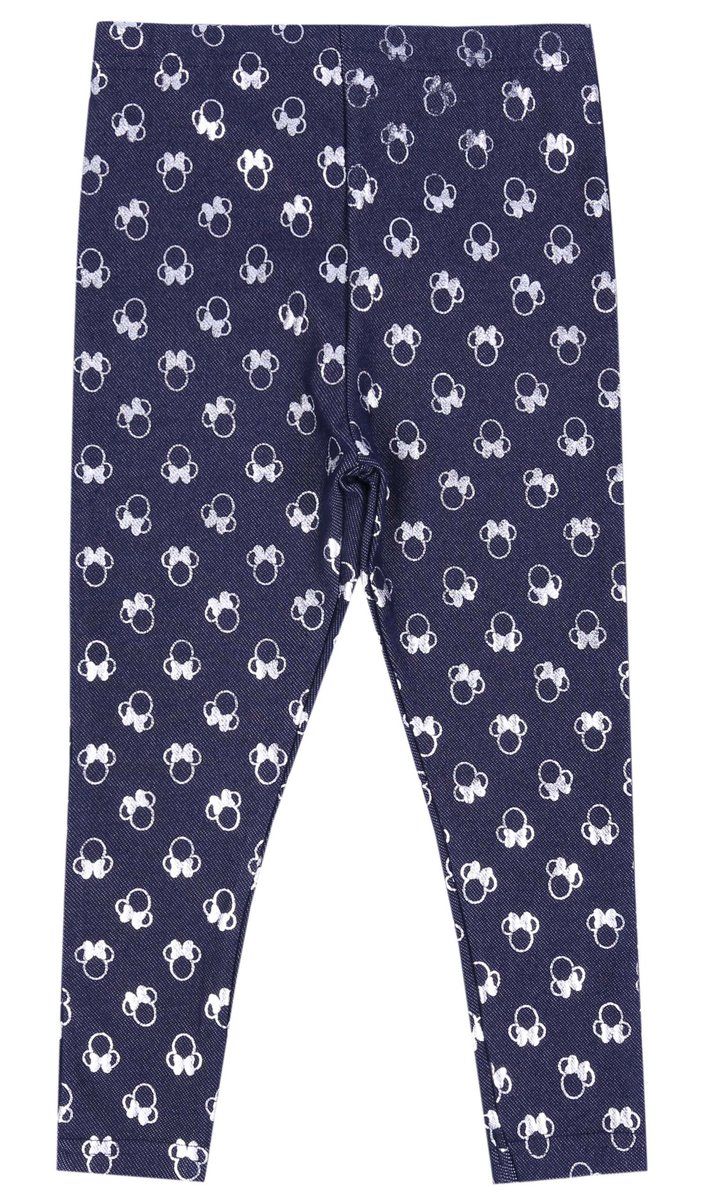 Granatowo-srebrne Legginsy, Getry Minnie Disney - Rozmiar - 3-6 M 68 Cm