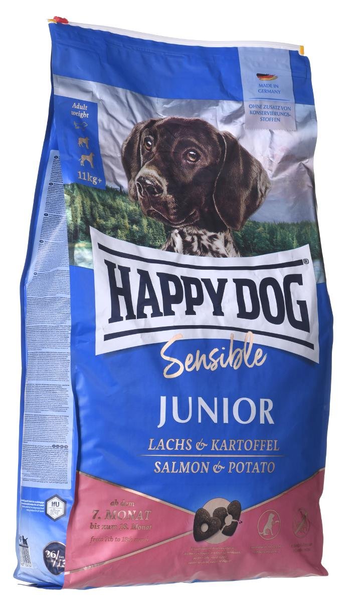 Happy Dog Supreme Sensible Junior, łosoś z ziemniakami - 10 kg