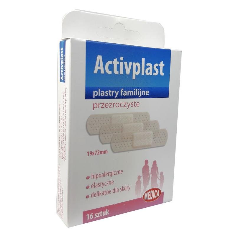 Activplast, Plastry Familijne Przezroczyste, 16 Sztuk