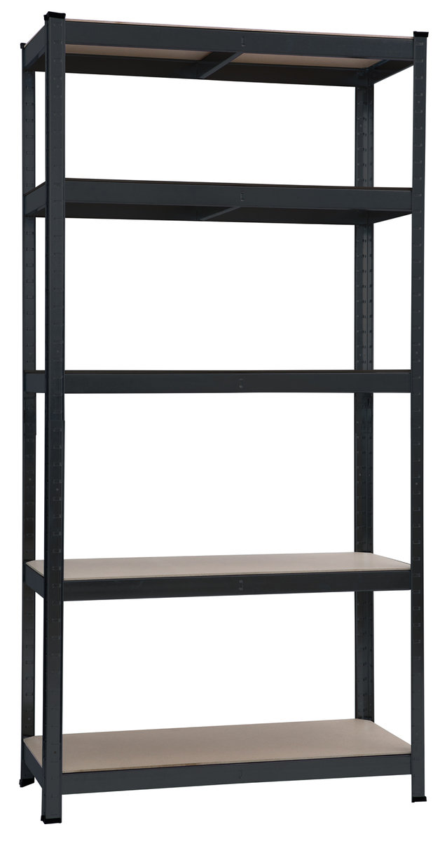 Regał Magazynowy Metalowy 180x90x40 Cm Czarny Szafka Półka