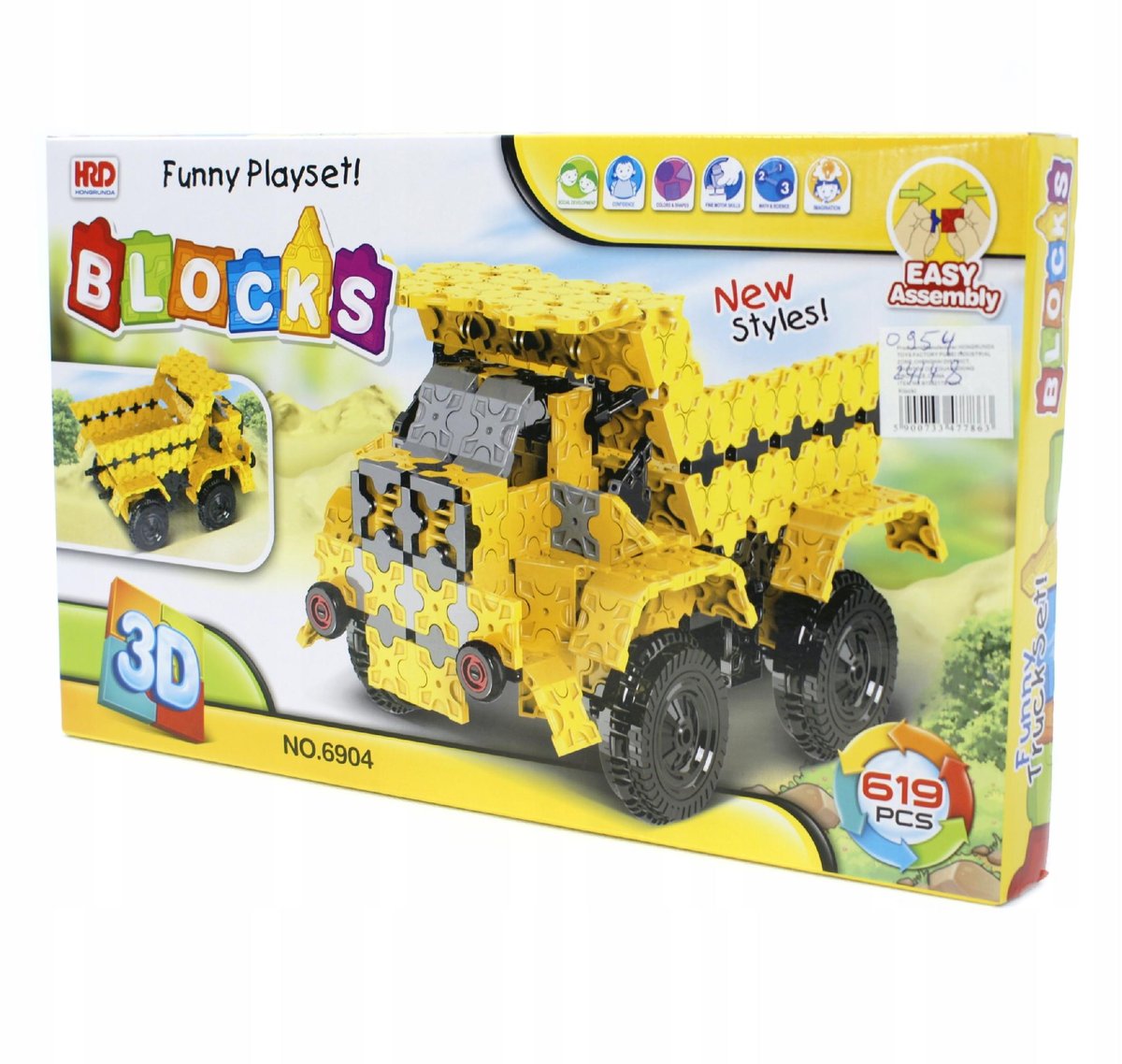 Klocki Bloki 3d Wywrotka Ciężarówka 619el.