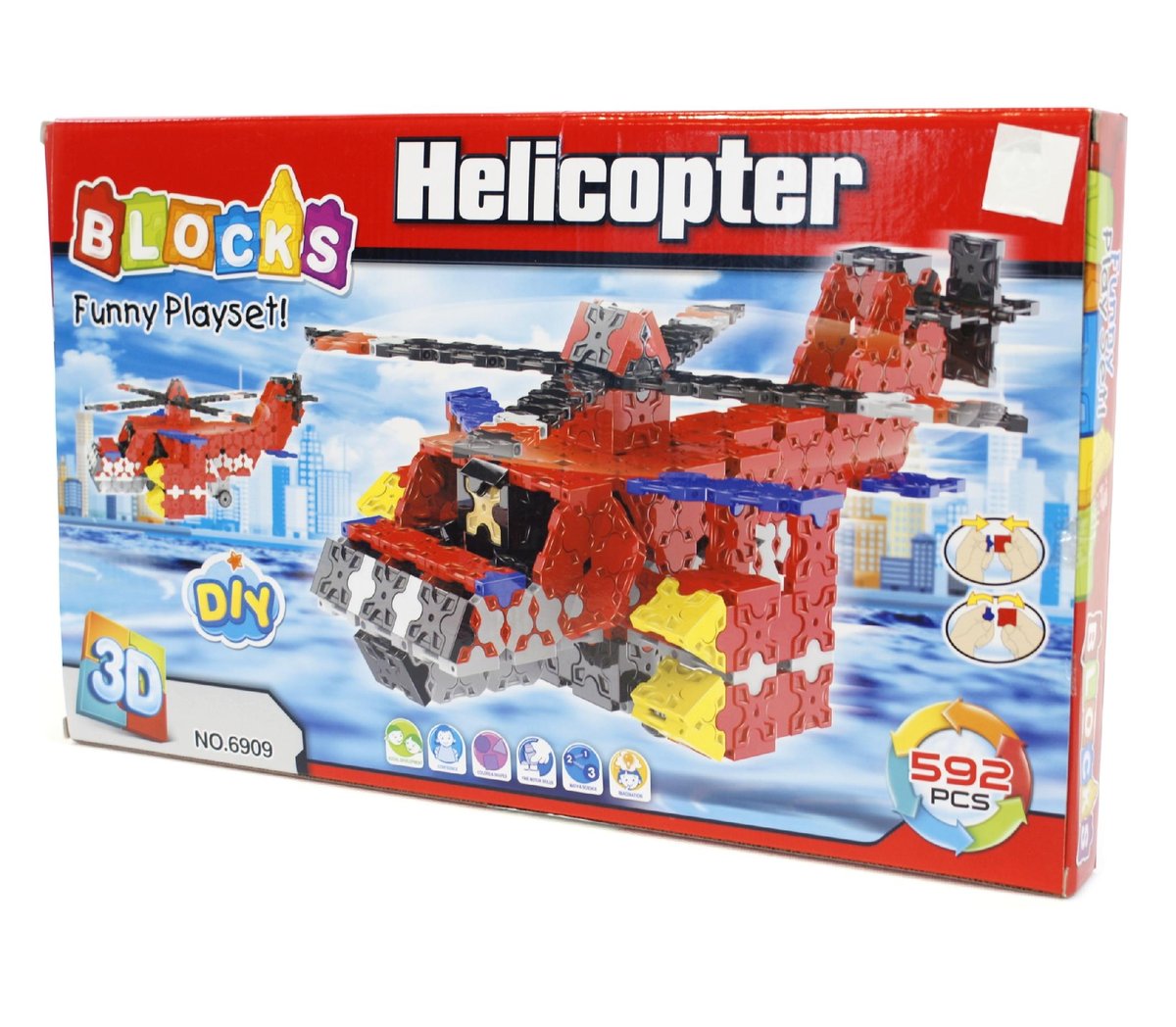 Klocki Bloki 3d Helikopter Bojowy 592el.