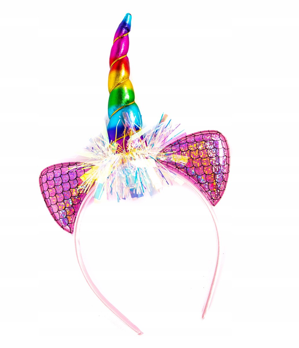 Opaska Do Włosów Tęczowy Jednorożec Karnawał