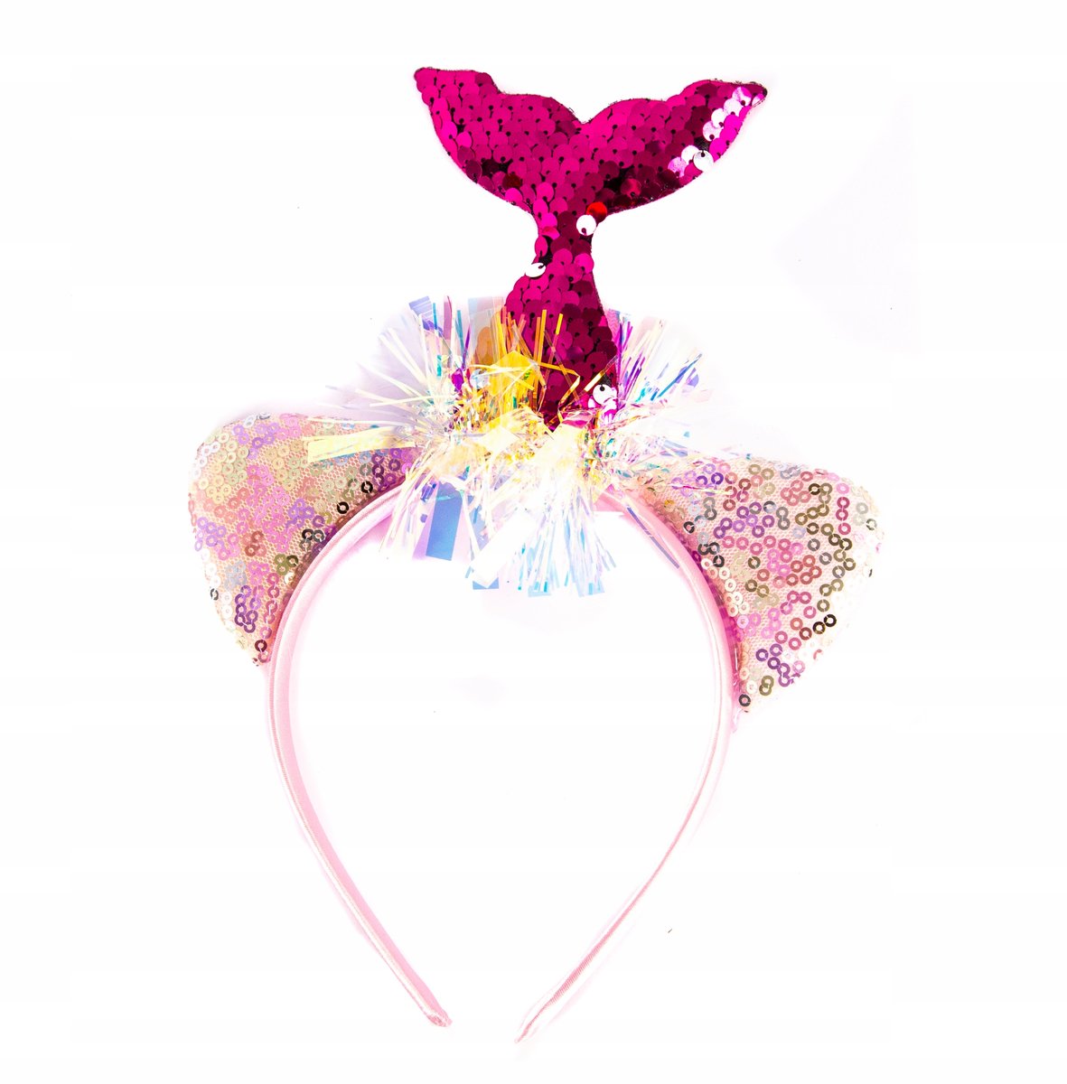Opaska Do Włosów Z Cekinami Różowa Syrenka