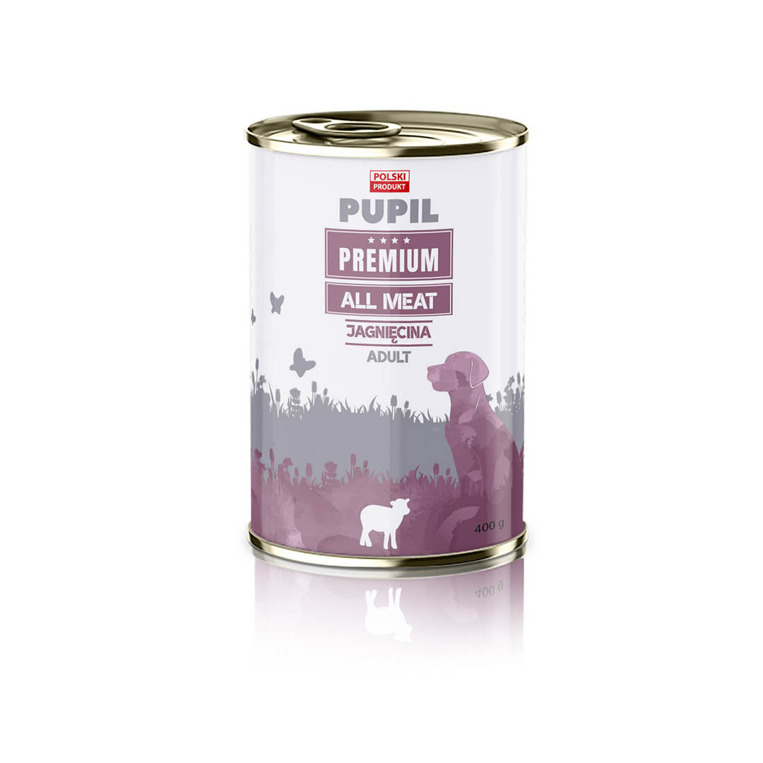 Karma mokra dla psa PUPIL Premium All Meat ADULT jagnięcina 400 g