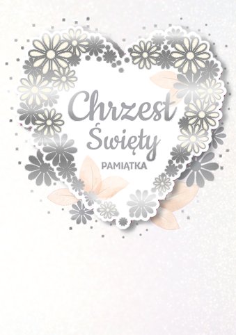 Kartki na Chrzest zdobione perełkami DK917