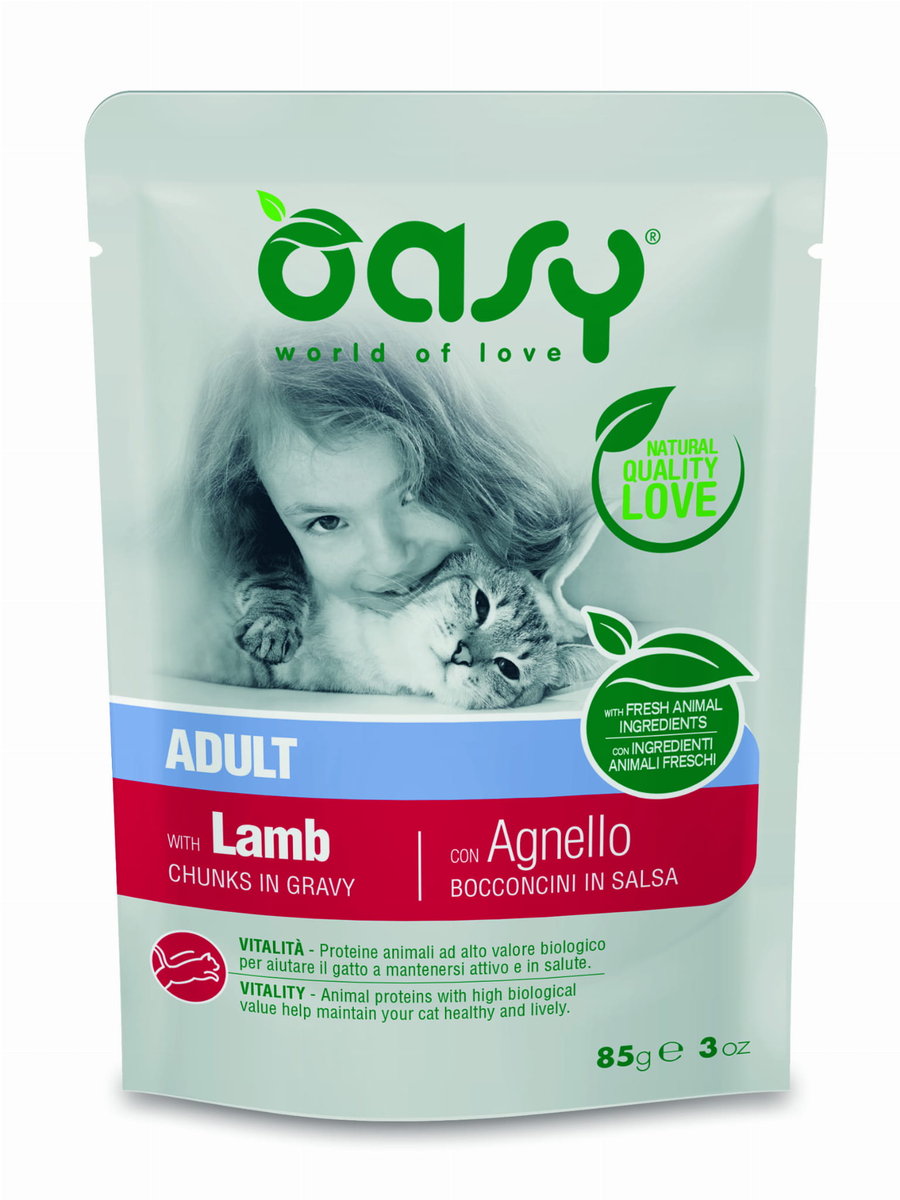Oasy Lifestage Adult With Lamb Chunks in Gravy 85 g